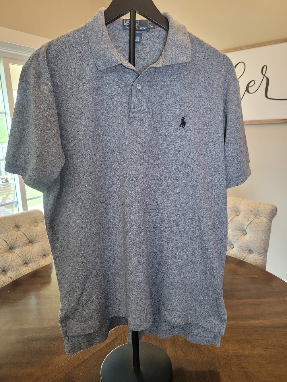 Polo by Ralph Lauren Men's Heather Grey Short Sleeve Polo